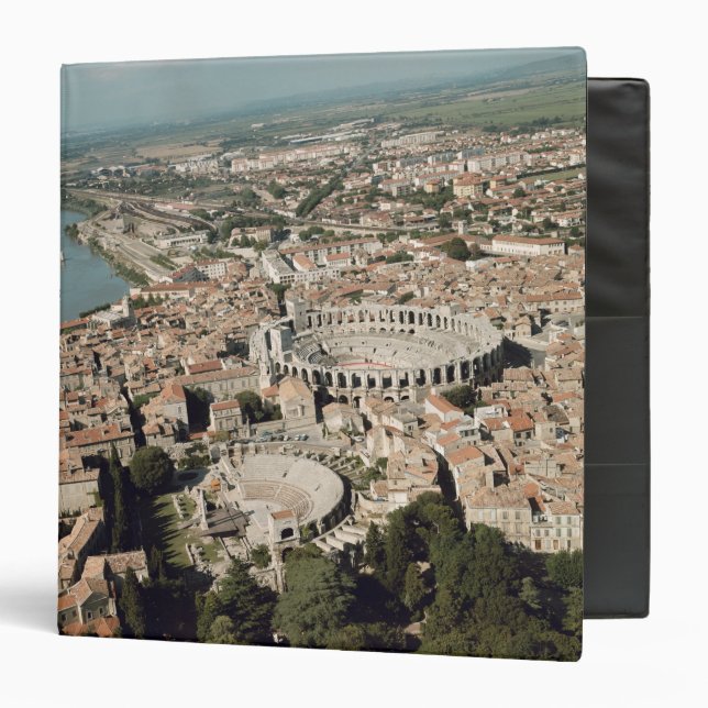 Aerial view of the town with binder (Front/Inside)