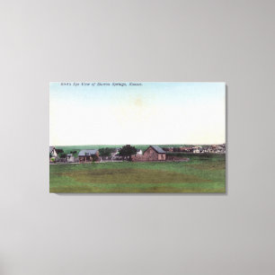 Aerial View of the TownSharon Springs, KS Canvas Print