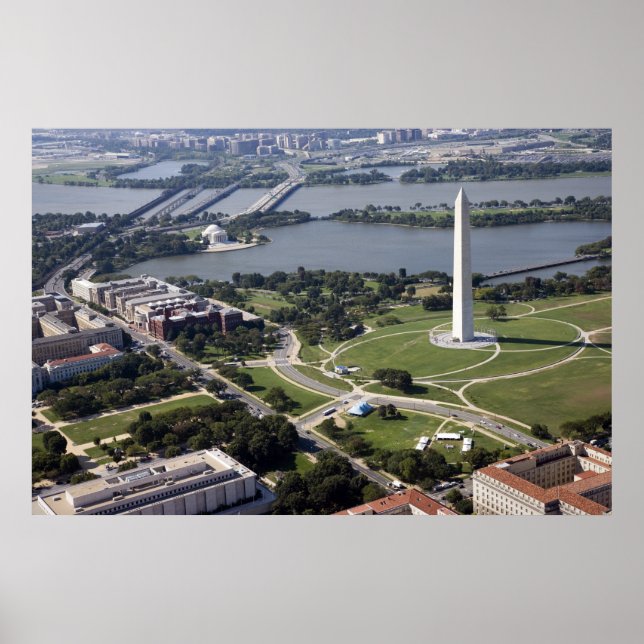 Aerial view of the Washington  Monument Poster (Front)