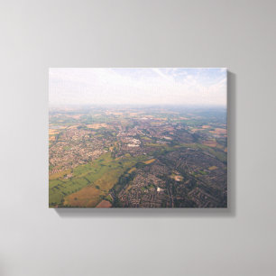 aerial view of town during daytime canvas print