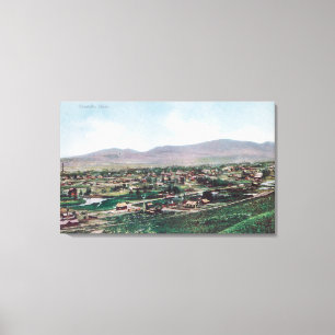 Aerial View of Town from the Hills Canvas Print
