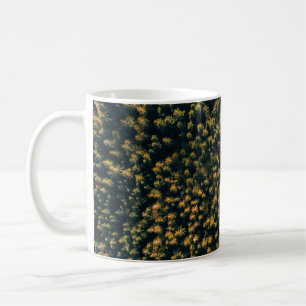 Aerial view of trees coffee mug