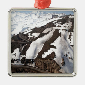 Aerial view of Valle Nevado ski resort Chile Metal Ornament