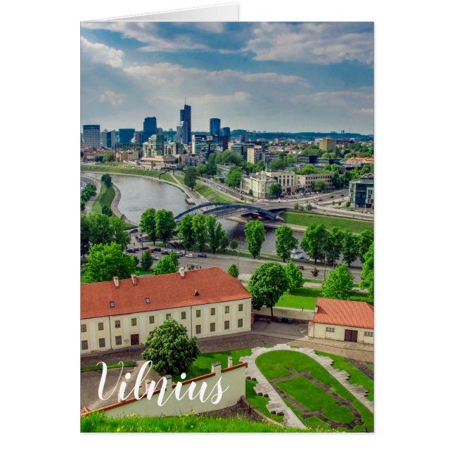 Aerial view of Vilnius, Lithuania (Front)