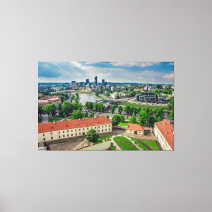 Aerial view of Vilnius, Lithuania Canvas Print