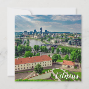 Aerial view of Vilnius, Lithuania Card
