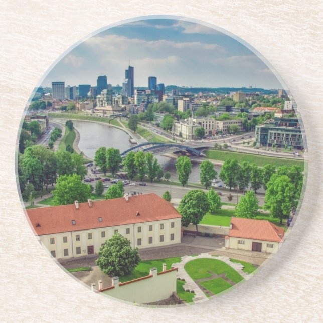 Aerial view of Vilnius, Lithuania Coaster (Front)