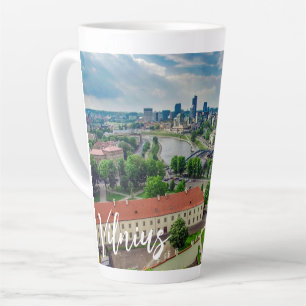Aerial view of Vilnius, Lithuania Latte Mug