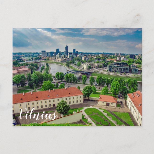 Aerial view of Vilnius, Lithuania Postcard (Front)
