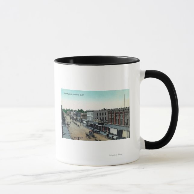 Aerial View of West Main StreetWoodland, CA Mug (Right)