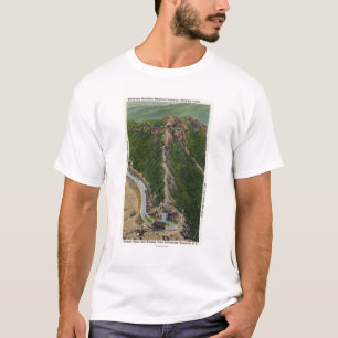 Aerial View of Winding Trail, Castle, Summit T-Shirt