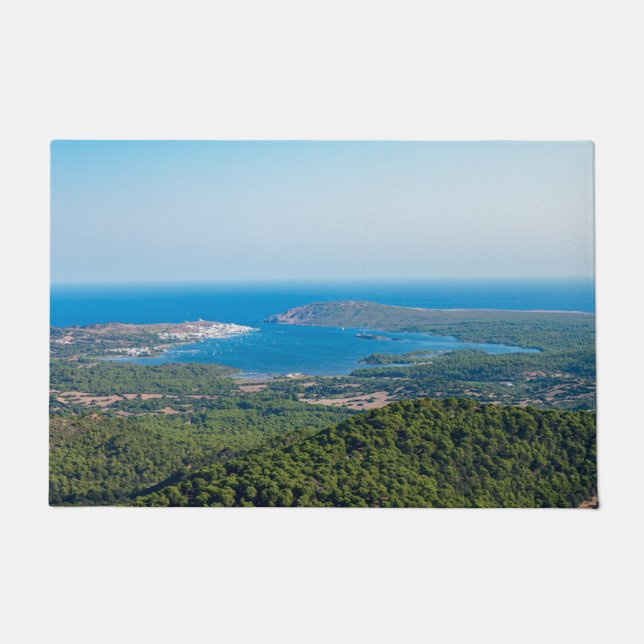 Aerial view on Menorca from summit of Monte Toro Doormat (Front)