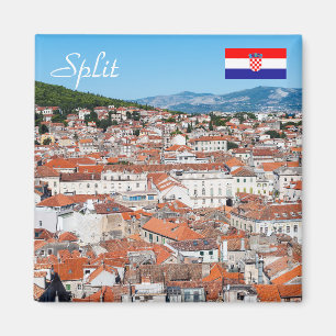 Aerial view on Split city - Dalmatia, Croatia Magnet