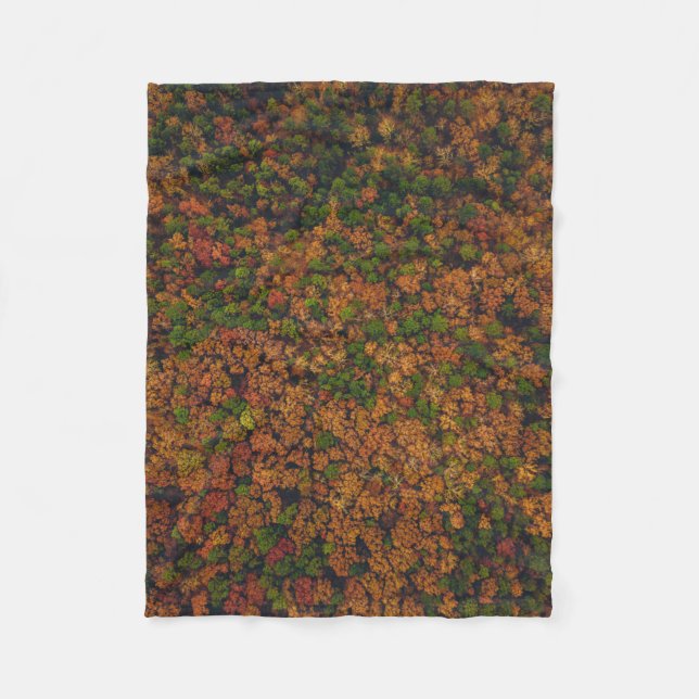 Aerial view photography of forest fleece blanket (Front)