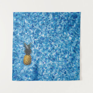 Aerial view photography of pineapple on body of wa tapestry