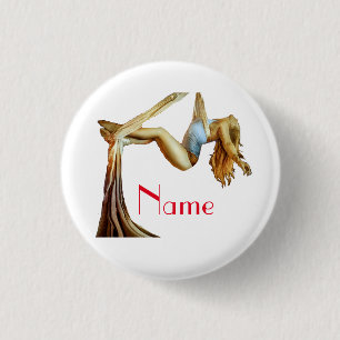 Aerial yoga fitness Thunder_Cove  1 Inch Round Button