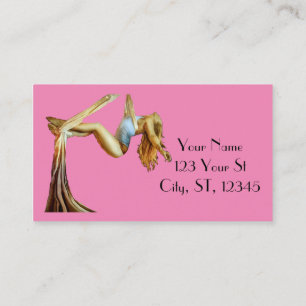 Aerial yoga fitness Thunder_Cove Business Card