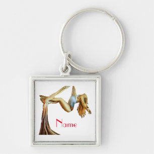 Aerial yoga fitness Thunder_Cove Keychain