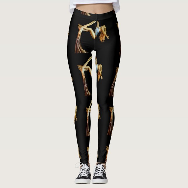 Aerial yoga fitness Thunder_Cove Leggings (Front)