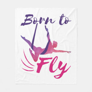 Aerial Yoga Silks Born to Fly Fleece Blanket