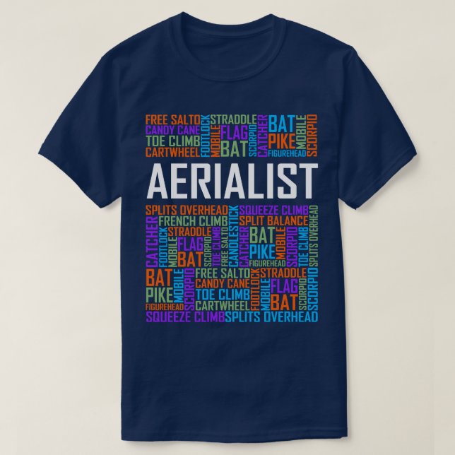 Aerialist Words T-Shirt (Design Front)