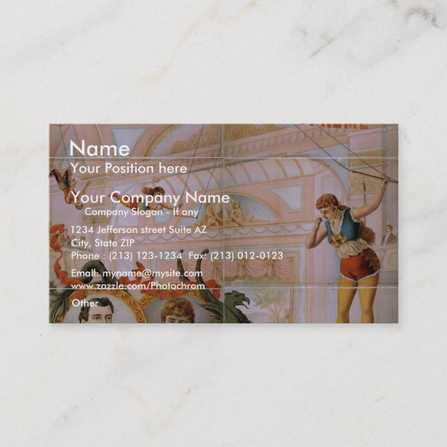 Aerialists Supreme Vintage Theatre Business Card (Front)