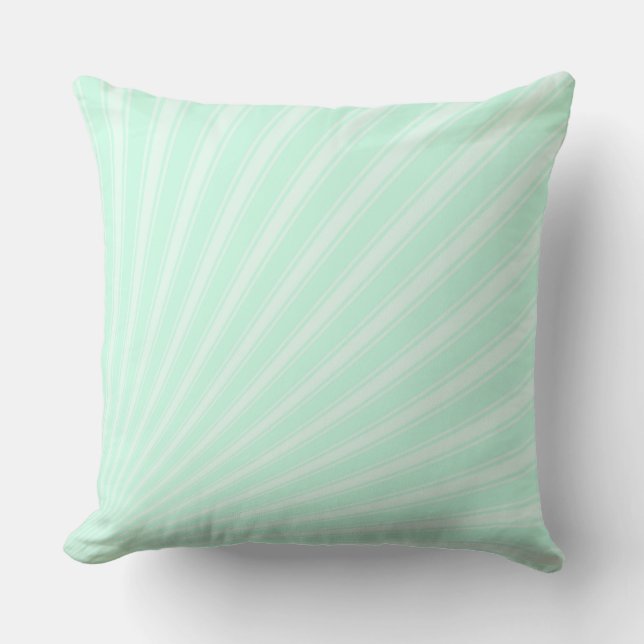 Aero blue Colour Stripe Funky Pattern Throw Pillow (Front)
