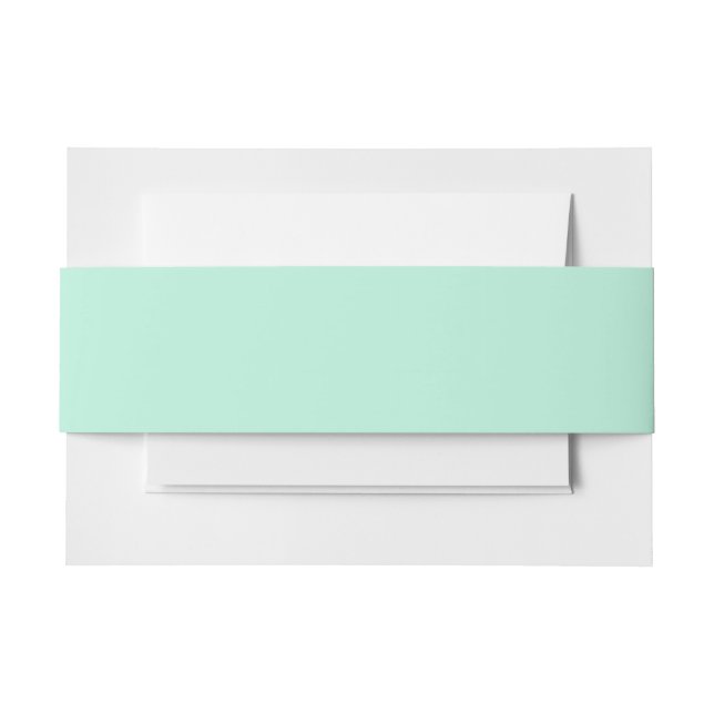 Aero Blue Invitation Belly Band (Front Example)