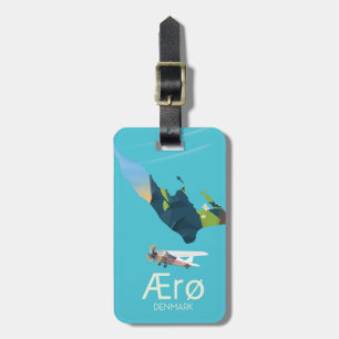 Ærø, Denmark Map travel poster Luggage Tag