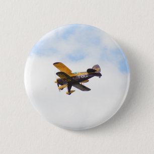 Aerobatic Biplane In Flight 2 Inch Round Button