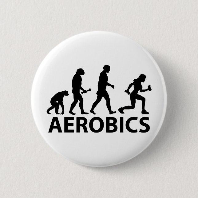 Aerobics 2 Inch Round Button (Front)