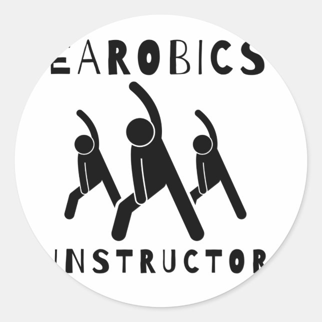 Aerobics Instructor Classic Round Sticker (Front)