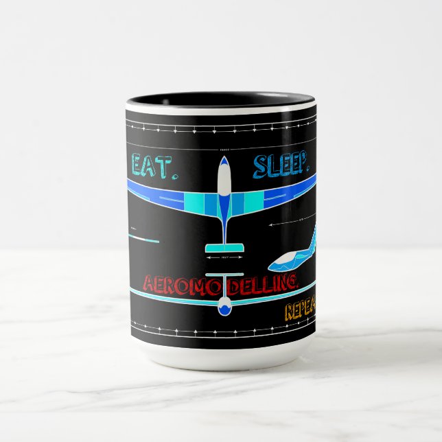 Aeromodelling Airplane Design Mug (Center)