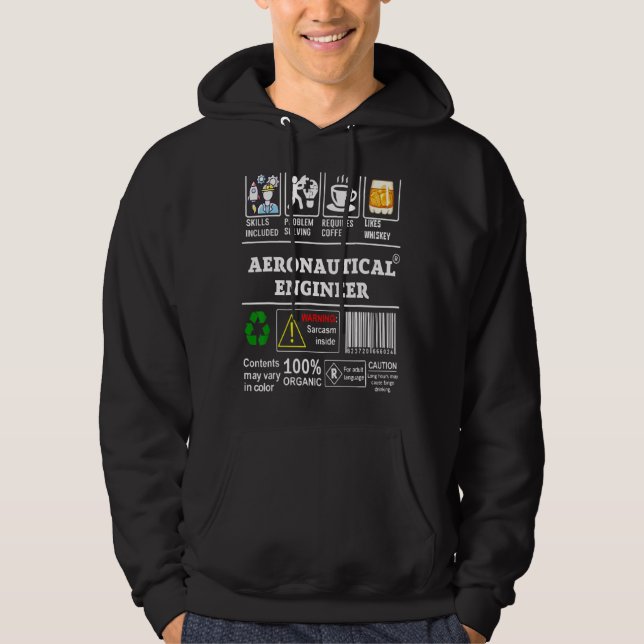 Aeronautical Engineer Skills Included Problem Solv Hoodie (Front)