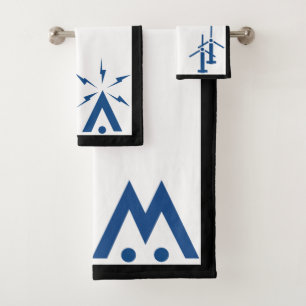 Aeronautical Symbols Chart Pilot Drone Bath Towel Set