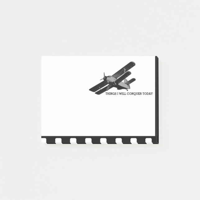 Aeroplane, New Horizons, Motivation (Plane office) Post-it Notes (Front)
