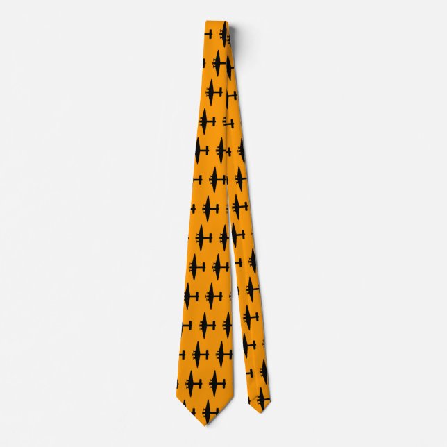 Aeroplane on Orange Tie (Front)