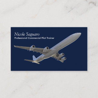 Aeroplane Pilot Trainer Business Card