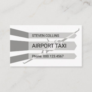 Aeroplane Taking Off Runway  Business Card
