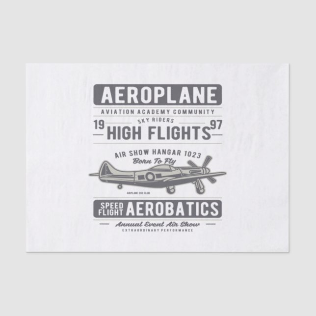 Aeroplane Tissue Paper (Front)