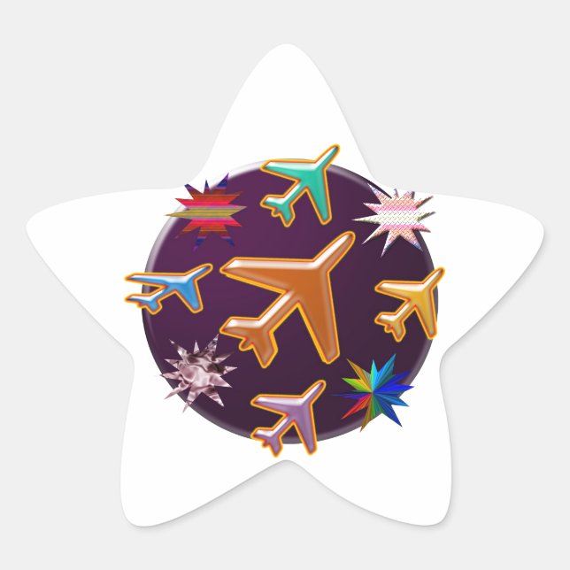 Aeroplanes Star Sticker (Front)