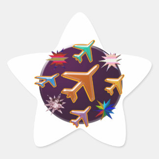 Aeroplanes Star Sticker