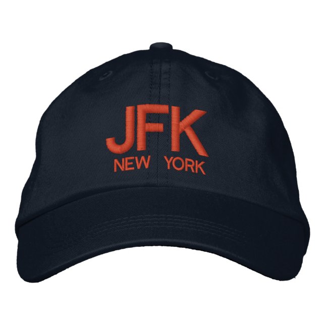 Aéroport JFK Casquette ajustable personnalisé (Devant)