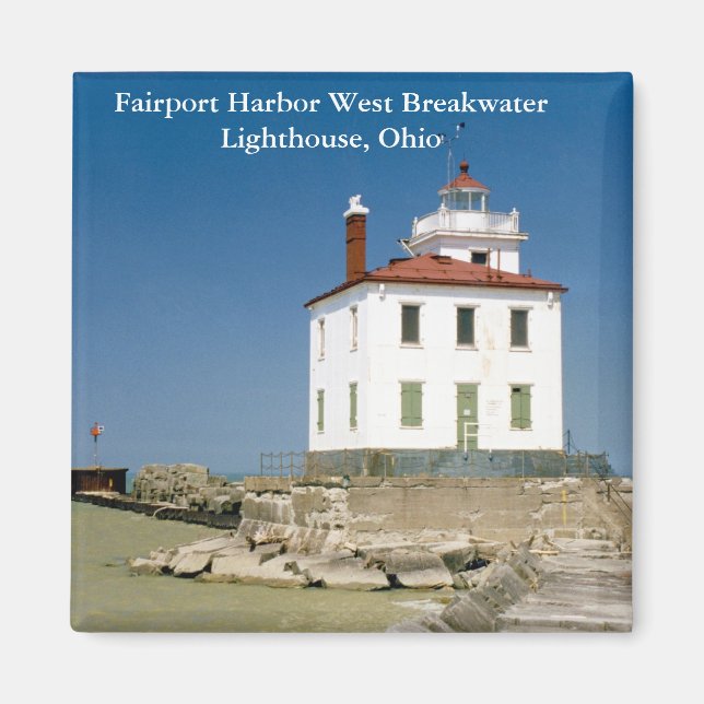 Aéroport West Breakwater Lighthouse Magnet (Devant)