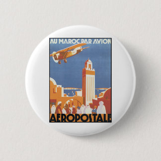 Aeropostale Au Maroc Par Avion 2 Inch Round Button