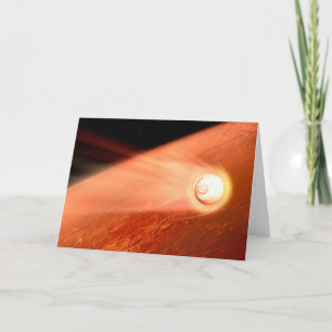 Aeroshell With Perseverance Rover Descent To Mars Card