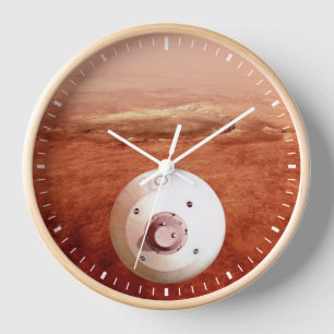 Aeroshell With Perseverance Rover Descent To Mars Clock