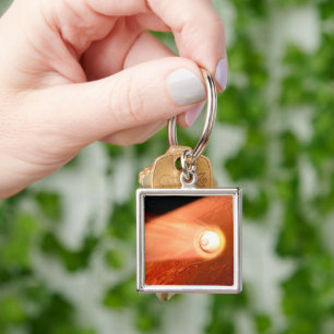 Aeroshell With Perseverance Rover Descent To Mars Keychain