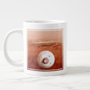 Aeroshell With Perseverance Rover Descent To Mars Large Coffee Mug