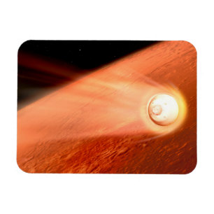 Aeroshell With Perseverance Rover Descent To Mars Magnet